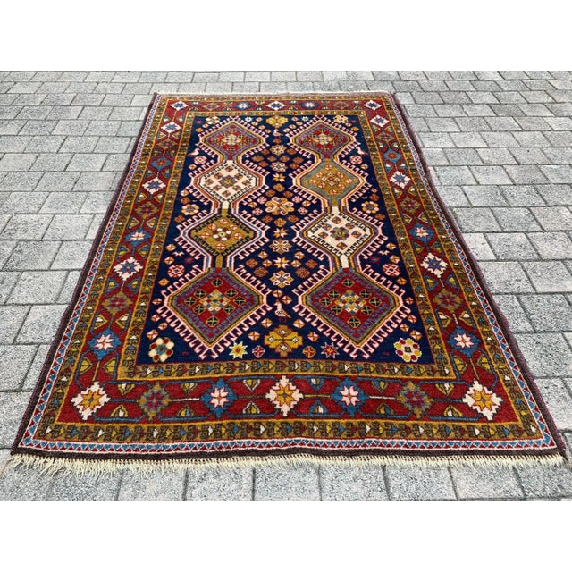 Mid 20th Century Handwoven Vintage Turkish Konya Wool Rug For Sale - Image 5 of 7