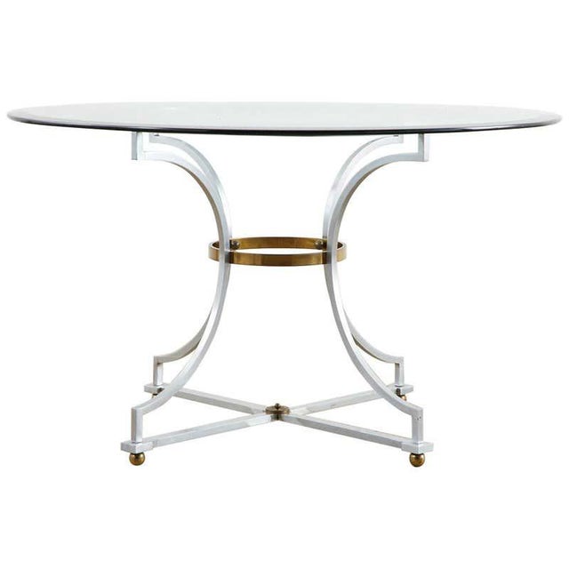 Maison Jansen Style Steel and Bronze Center Table For Sale - Image 13 of 13
