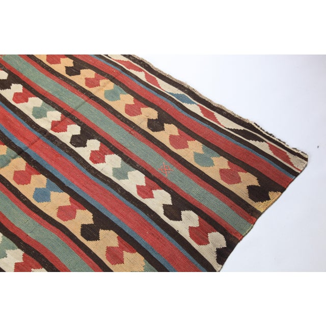 Antique Shirvan Kazak Kilim – Caucasian Flatweave Late 19th Century 5' X 6' 1'' For Sale - Image 14 of 16