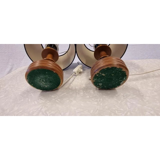 Small Wooden Table Lamps from Aka Electric, Germany, Set of 2 For Sale - Image 5 of 8