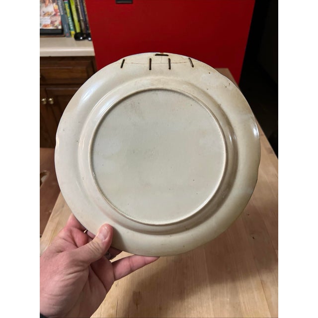 Ceramic A Fine Pair of Antique Royal Crown Derby Plates, With Staple Repairs, Circa 1820's For Sale - Image 7 of 12