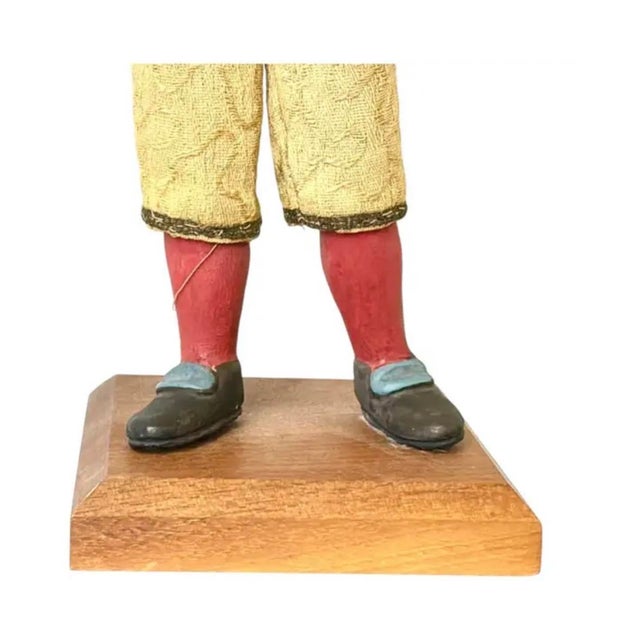19th Century Neapolitan Crèche Figure, Terracotta & Wood Young Man For Sale In Tampa - Image 6 of 12