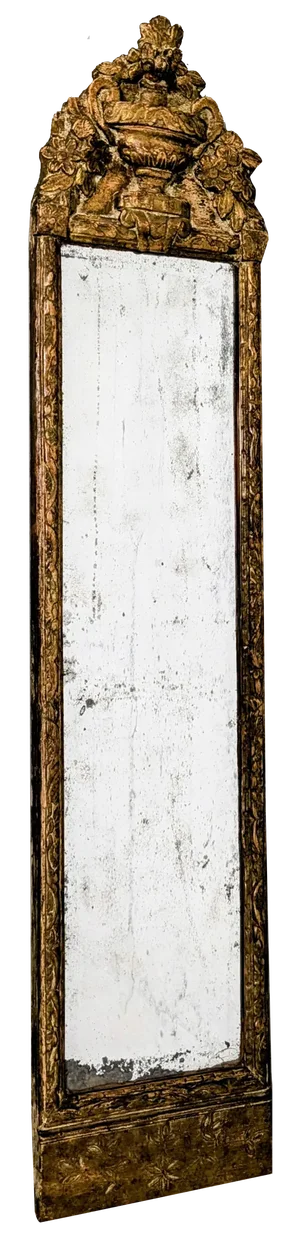 French Louis XIV Gilt and Carved Wood Mirror