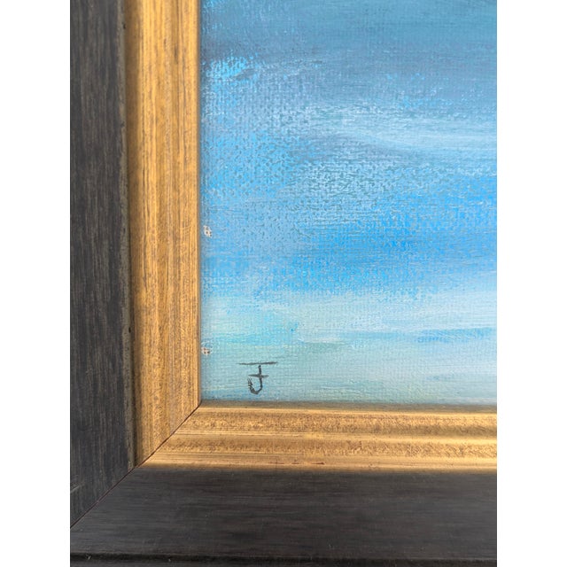 Original Expressionist Seascape Ocean Coastal Dyptich Paintings- A Pair For Sale - Image 12 of 16