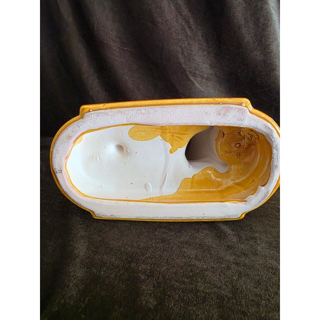 Ceramic Vintage Hollywood Regency Caramel Ceramic Horse Sculptures - A Pair For Sale - Image 7 of 8