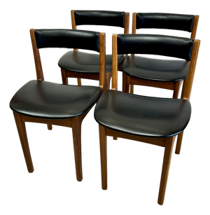 Vintage Mid-Century Teak Dining Chairs Four in the Style of Tom Robertson for McIntosh