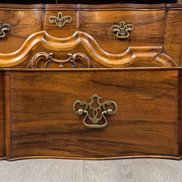 Antique Dutch Walnut Display Cabinet Vitrine with Glazed Doors For Sale - Image 6 of 12