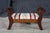 Antique 20th C. Regency Style Mahogany Footstool Striped Floral Brocade Seat For Sale - Image 10 of 15