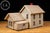 American Folk Art Handcrafted Wooden Farmhouse Architectural Model For Sale - Image 3 of 8