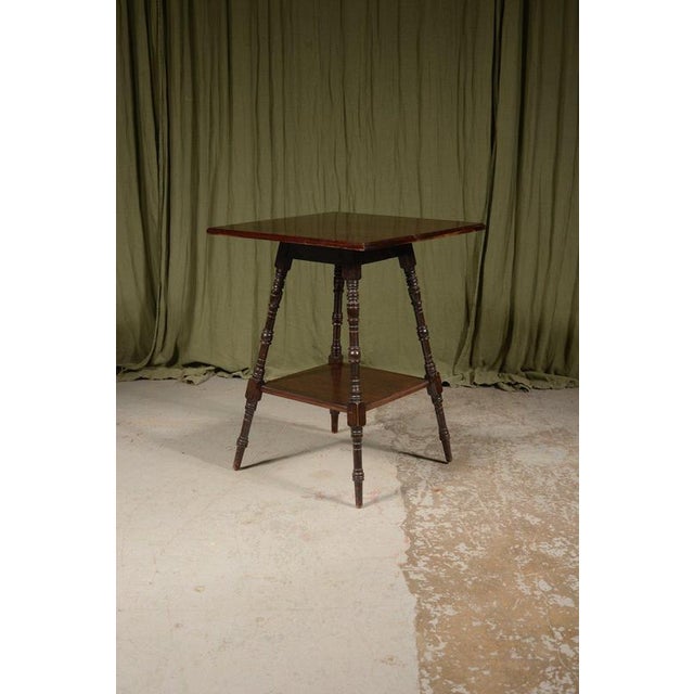 Victorian Walnut Lamp Table by Jas Shoolbred, 1880s For Sale - Image 5 of 5