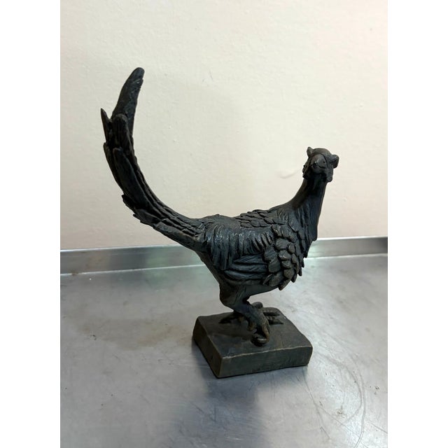 1970s-80s black grouse/pheasant plaster statue/figurine. Excellent condition.
