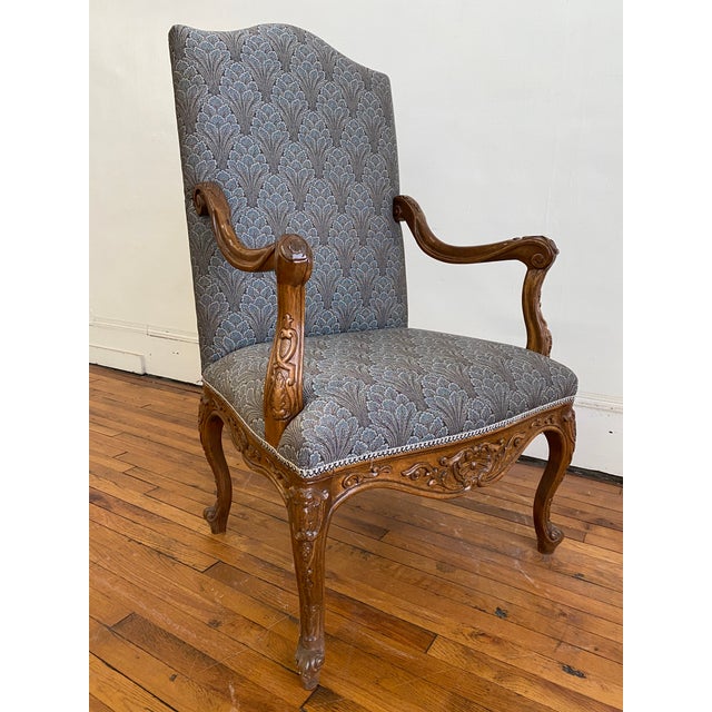Early 20th Century French Carved Upholstered Side Chair For Sale - Image 12 of 13