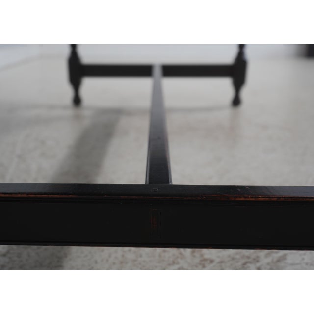 Wood Eldred Wheeler Attributed Benchmade Tiger Maple Dining Tavern Table For Sale - Image 7 of 18