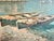 Textile Vintage Bay of Naples Vesuvius Oil Painting For Sale - Image 7 of 10