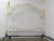 White Painted Wrought-Iron & Brass & Queen Bedframe For Sale - Image 10 of 13