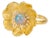 Peony Flower Ring With Opal, Size 8 For Sale