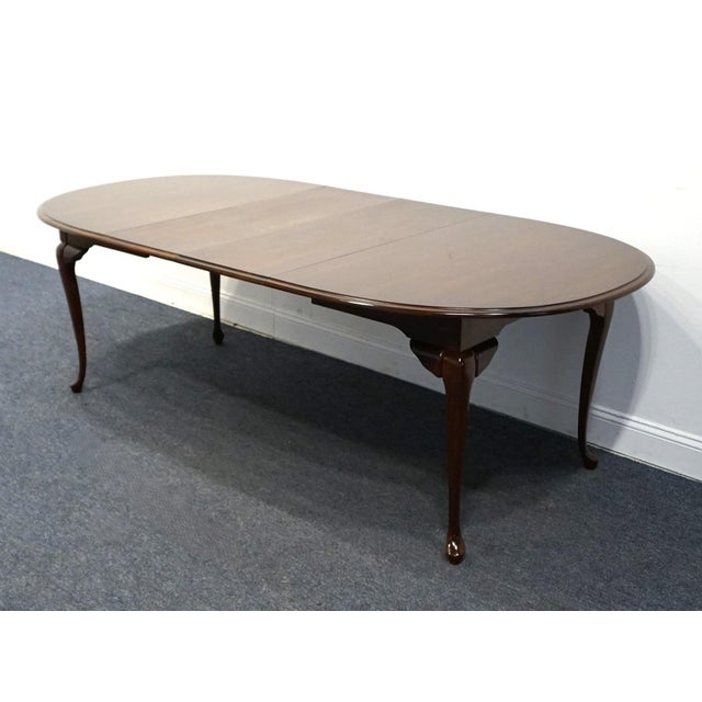 Traditional Cresent Furniture Solid Cherry Traditional Style 90" Oval Dining Table For Sale - Image 3 of 11