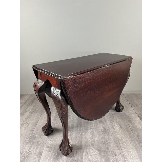 20th Century Mahogany Drop-Leaf Table For Sale - Image 3 of 12