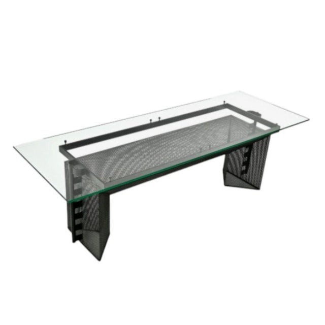 Metal Vintage Dining Table and Chairs by Mario Botta for Alias, 1985, Set of 5 For Sale - Image 7 of 10