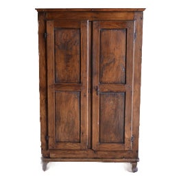 Antique Chestnut Wooden Bread Cupboard For Sale