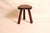 Tan Tripod Stool in Varnished Wood with Brass Nails, 1960s For Sale - Image 8 of 9