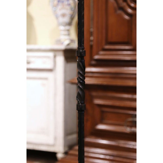 Early 20th Century French Gothic Forged Iron Four-Light Floor Lamp For Sale - Image 11 of 13