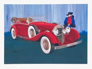 1990s Ansermet Mercedes 500 Screen Print