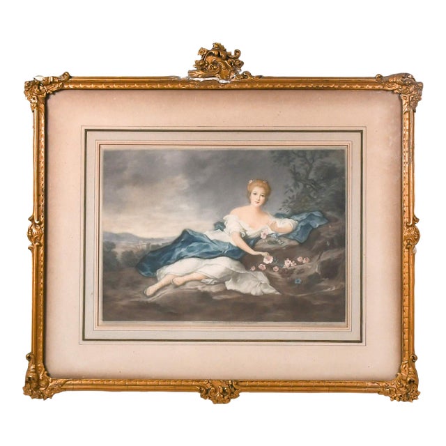 Early 20th Century Framed Print After j.m. Nattier Painting of Henriette De Bourbon For Sale