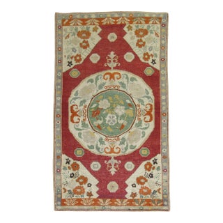 Early 20th Century Turkish Oushak Rug - 3'11" x 6'11" For Sale