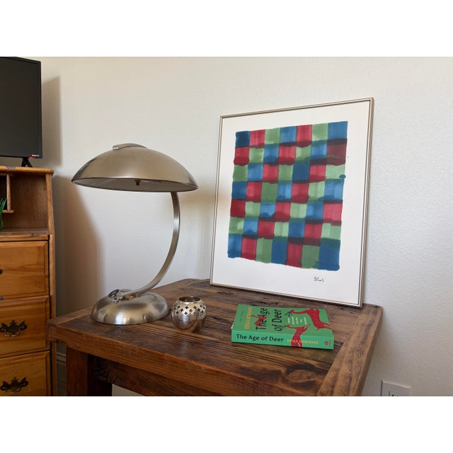 Framed 20”x24” Original Wall Alcohol Ink Painting by Ca Artist B. Leeds titled RGB1. Framed professionally with museum...