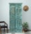Bohemian Vintage Armoire Artistic Carved Farmhouse Blue Cabinet. With two spacious doors, four shelves, and two drawers,...