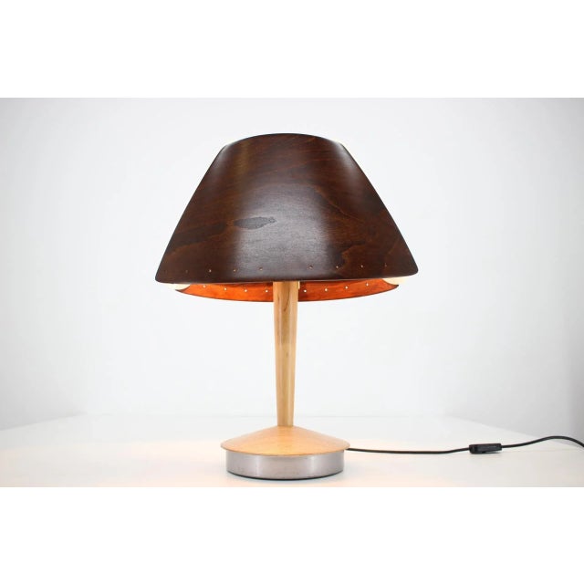 Mid-Century French Wooden Table Lamps from Lucid, 1970s, Set of 2 For Sale - Image 4 of 8