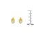 10K Yellow Gold 0.15 Cttw Round Brilliant-Cut Near Colorless Diamond Bezel-Set Stud Earrings (H-I Color, I1-I2 Clarity) For Sale In New York - Image 6 of 6