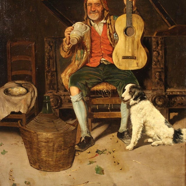 Early 19th Century Italian Artist, Genre Scene, 1820, Oil on Canvas, Framed For Sale - Image 5 of 16