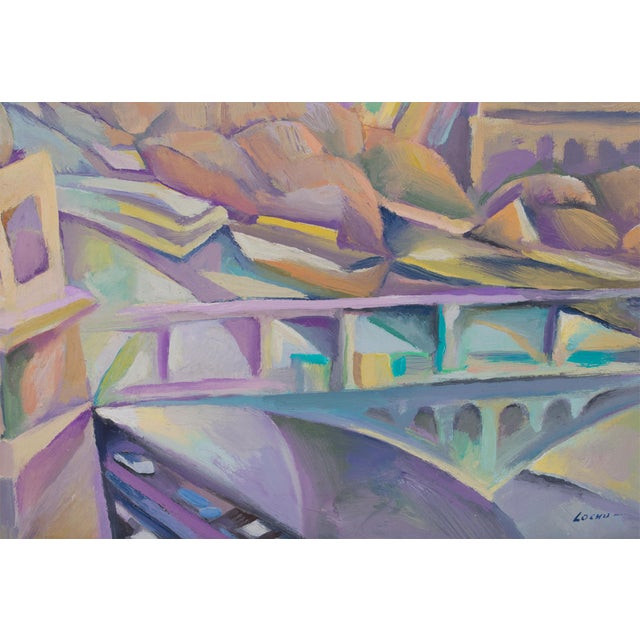 The Yellow Eiffel Tower, Oil on Canvas Painting by Claude-Max Lochu For Sale - Image 14 of 15