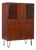 Vintage Cupboard in Mahogany and Metal, Italy, 1960s For Sale