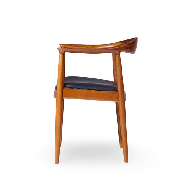 Wood Hans Wegner for Johannes Hansen Mid Century Danish Teak the Chair - Pair For Sale - Image 7 of 12