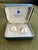 Vintage Royal British “Wedgwood” Jasper ware Gold Plated Cufflinks In Case For Sale In New York - Image 6 of 7