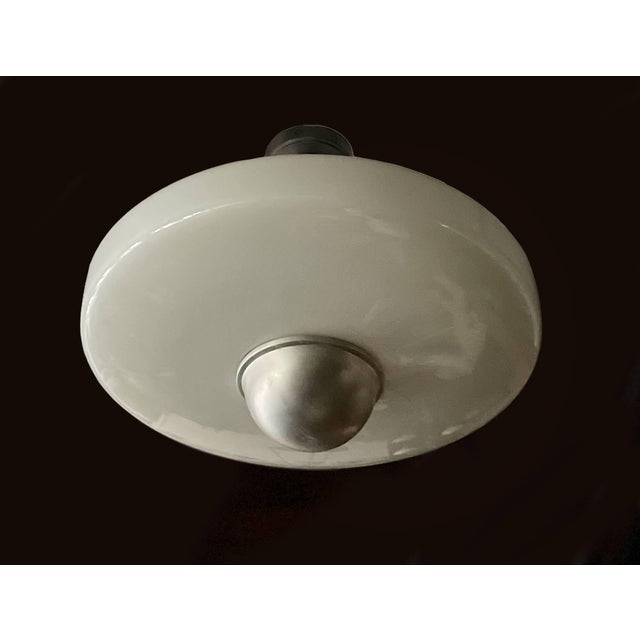 MidCentury Modern White Glass Ceiling Light Chairish
