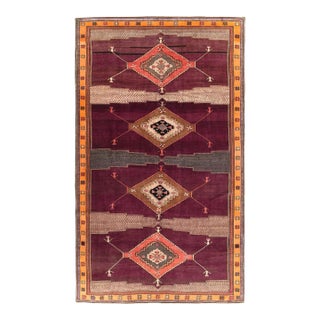 Galerie Shabab Collection Mid-20th Century Handmade Turkish Tribal Long & Narrow Room Size Carpet For Sale