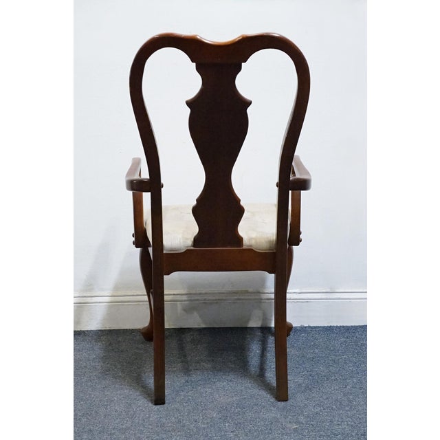 Bassett Furniture Solid Cherry Traditional Queen Anne Style Dining Arm Chair 4270-594 For Sale In Kansas City - Image 6 of 10