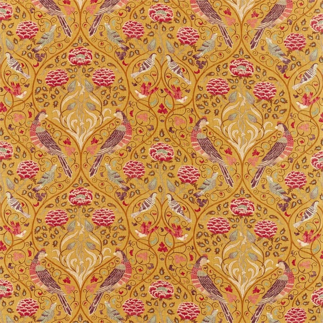 Morris & Co Seasons By May Fabric in Saffron - a Sample For Sale