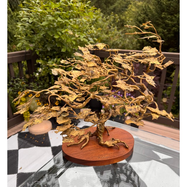 1970’s Hand Crafted Metal Folk Art Botanical Tree of Life For Sale - Image 12 of 12