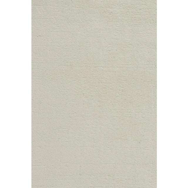 Rug & Kilim’s Oversized Textural Rug in Simple, Solid Cream White Tones - 3x18 For Sale In New York - Image 6 of 7