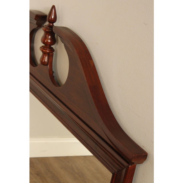 Wood Crescent Chippendale Style Cherry Dresser Mirror For Sale - Image 7 of 12