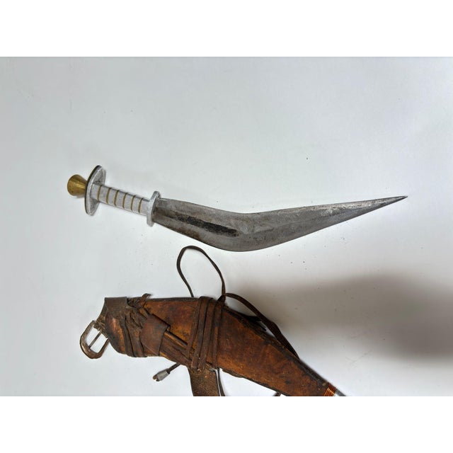 Ethiopian Afar “Jile” Short Sword Dagger With Sheath Horn of Africa 1920s For Sale - Image 9 of 9