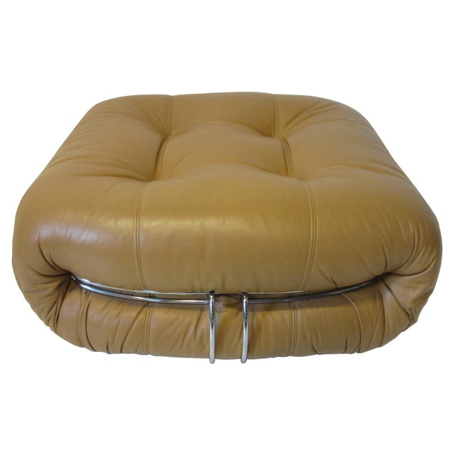 Modern Tobia Scarpa for Cassina Soriana Leather Ottoman For Sale - Image 11 of 11