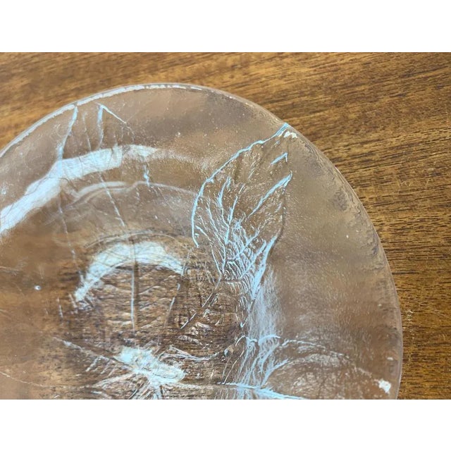 Vintage Swedish Glass Bowls with Floral Design by Ann Wärff for Kosta Boda, Set of 4 For Sale - Image 3 of 9