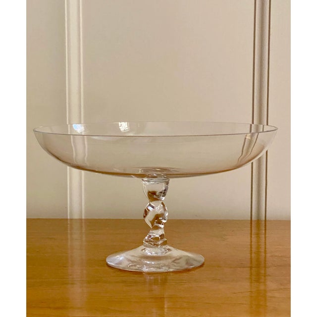Vintage Glass Compote For Sale - Image 9 of 9
