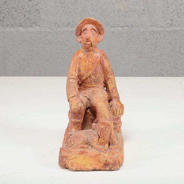 Inscribed Terracotta Sculpture, 1953 For Sale - Image 3 of 11